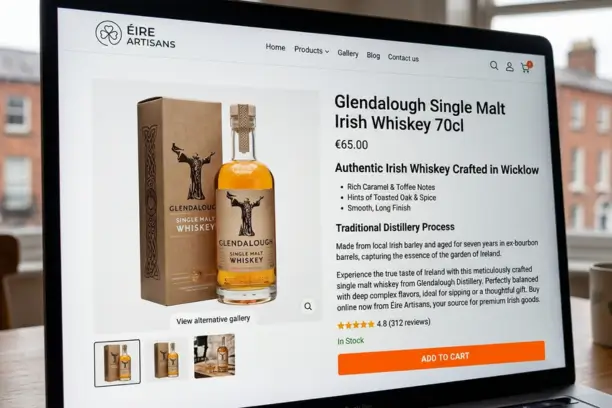 rish ecommerce store product page with structured product description, keyword-rich headings, and a clear add-to-cart button