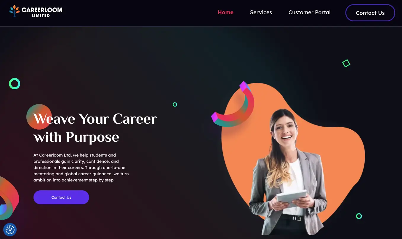 CareerLoom - Career Coaching Website Design
