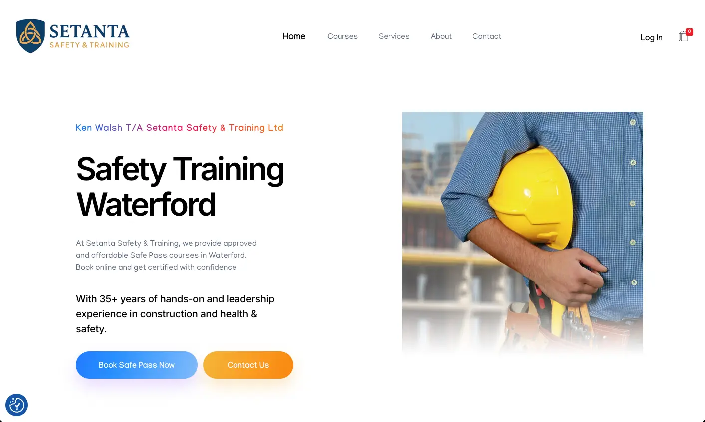 Safety Training Website Design Waterford: Setanta Safety and Training Ltd Case Study